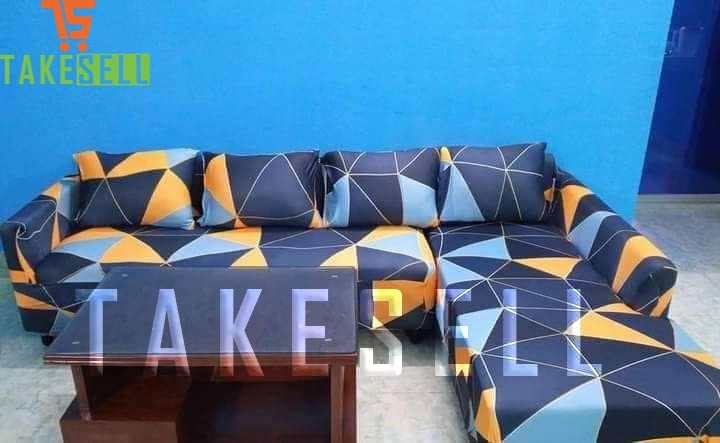 Stitch & 3D China Print Sofa Cover (2+2+1)