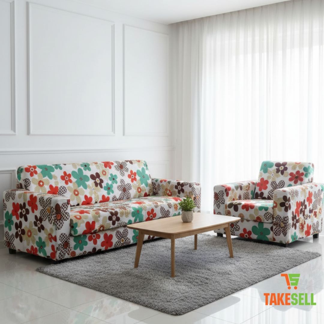 China Print Sofa Cover - Multicolored Retro