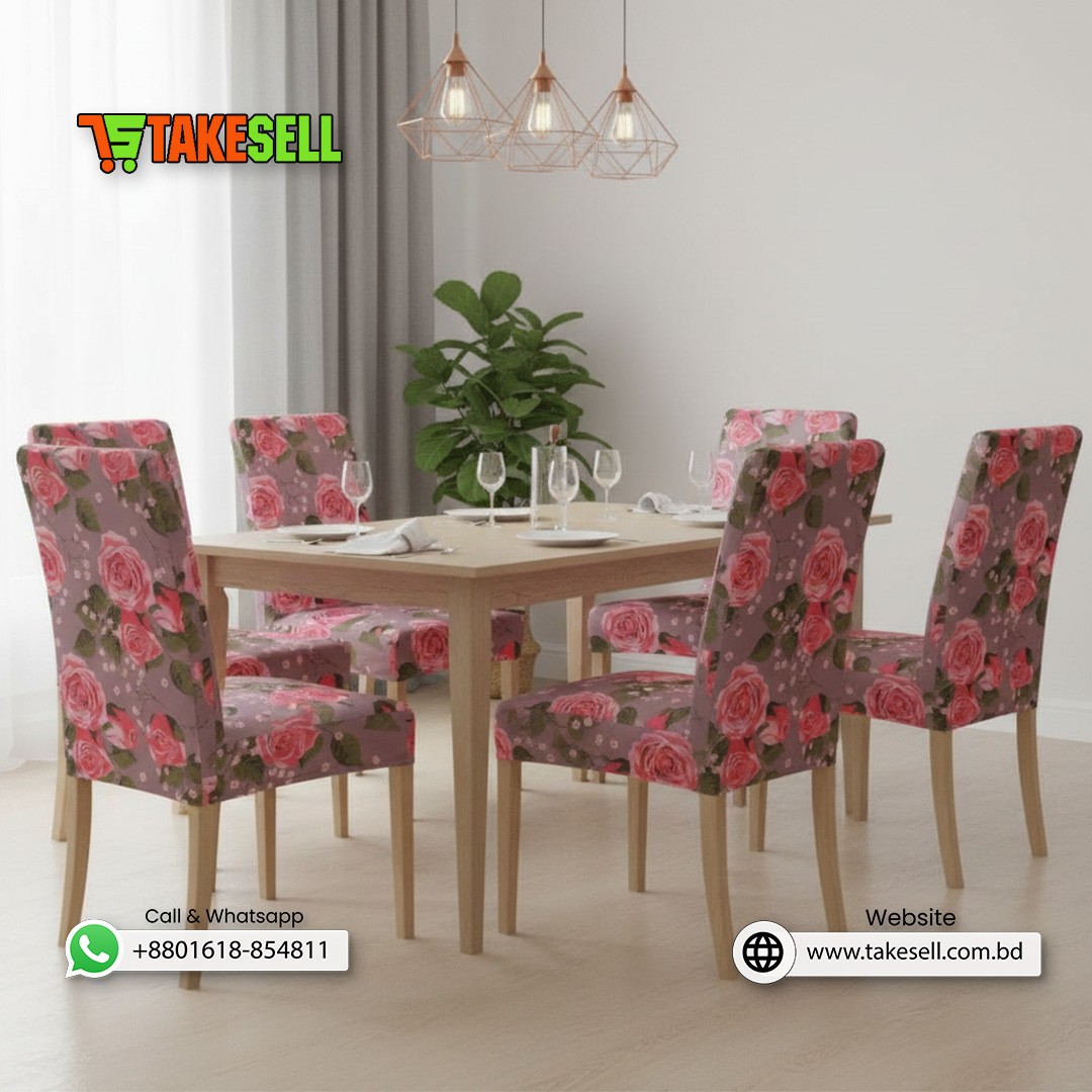 Mauve Rose Garden Stretch Chair Cover