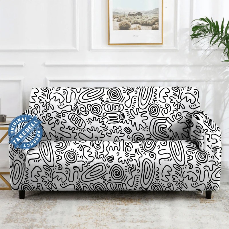 Vector abstract China Print Sofa Cover