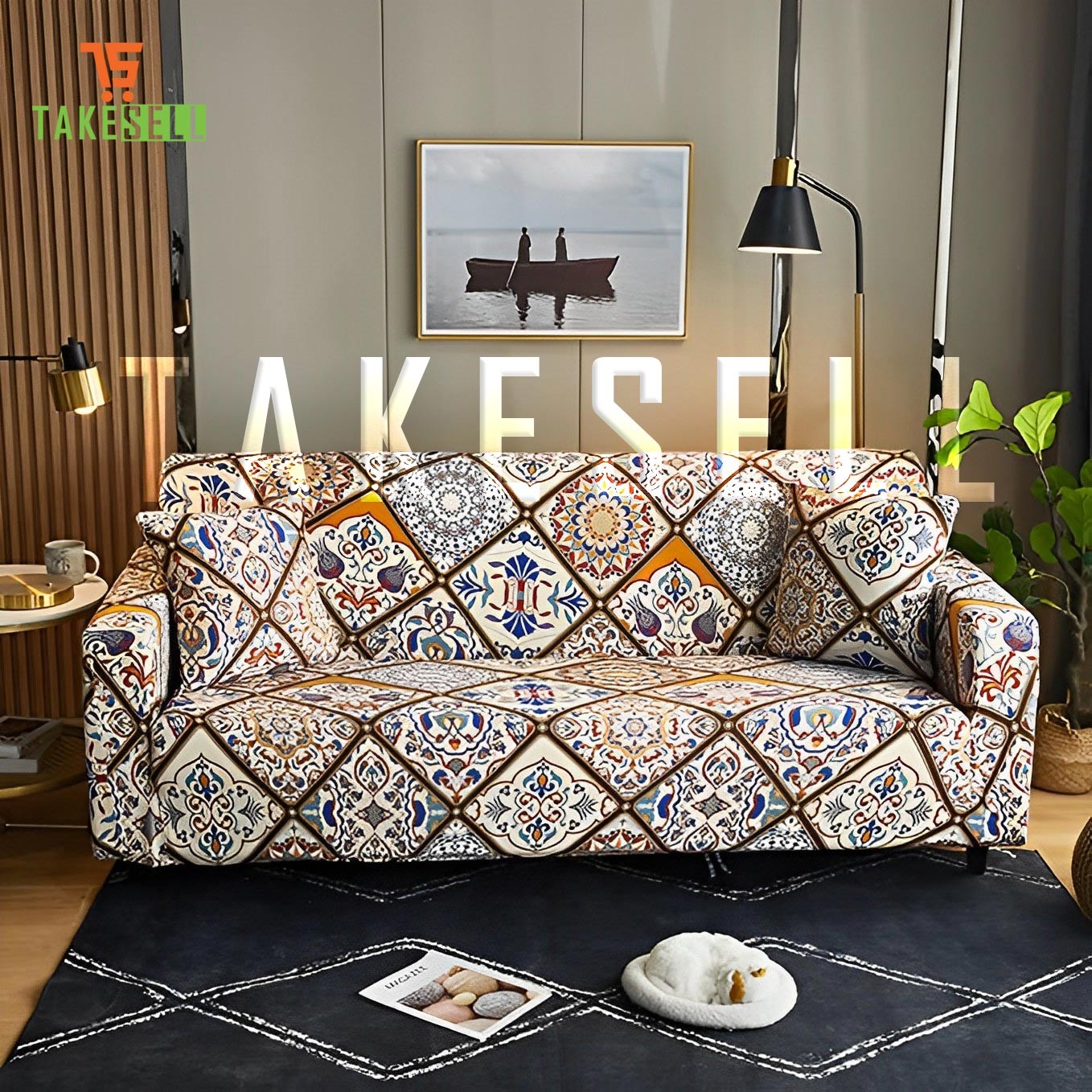 Buy Best Quality China Print Sofa Cover (3+2+1)
