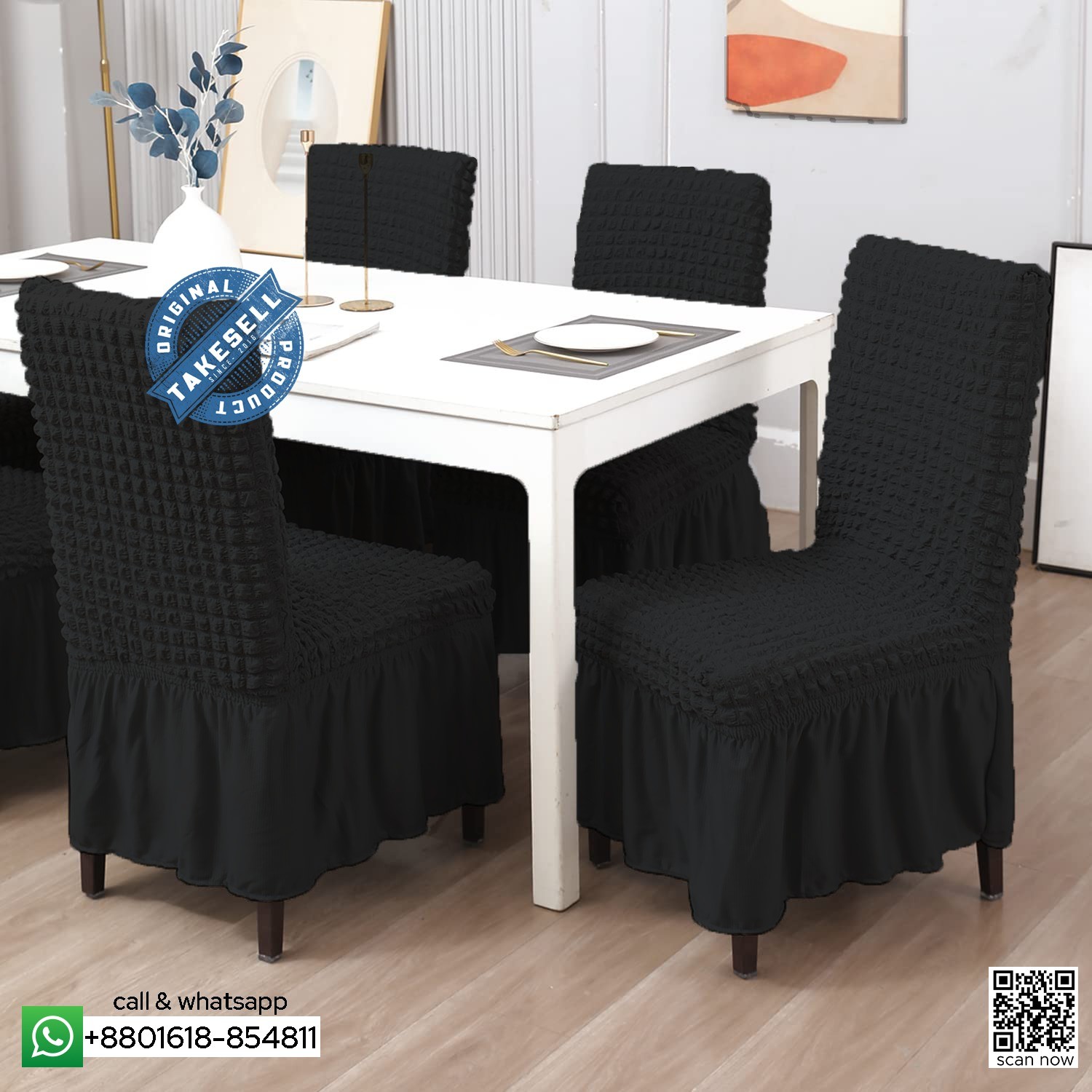 Turkey Black color Chair Cover