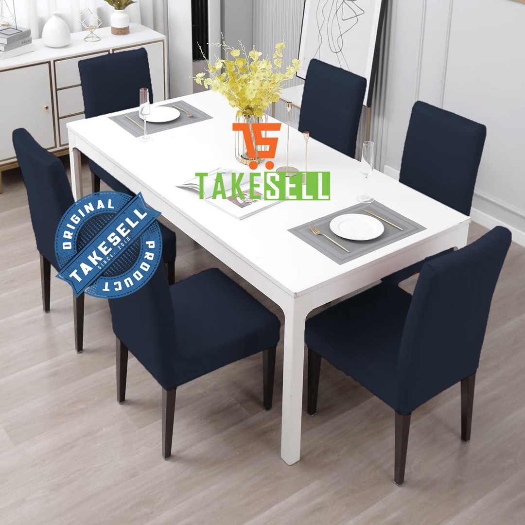 Buy Best Price navy blue  China Solid chair Cover.