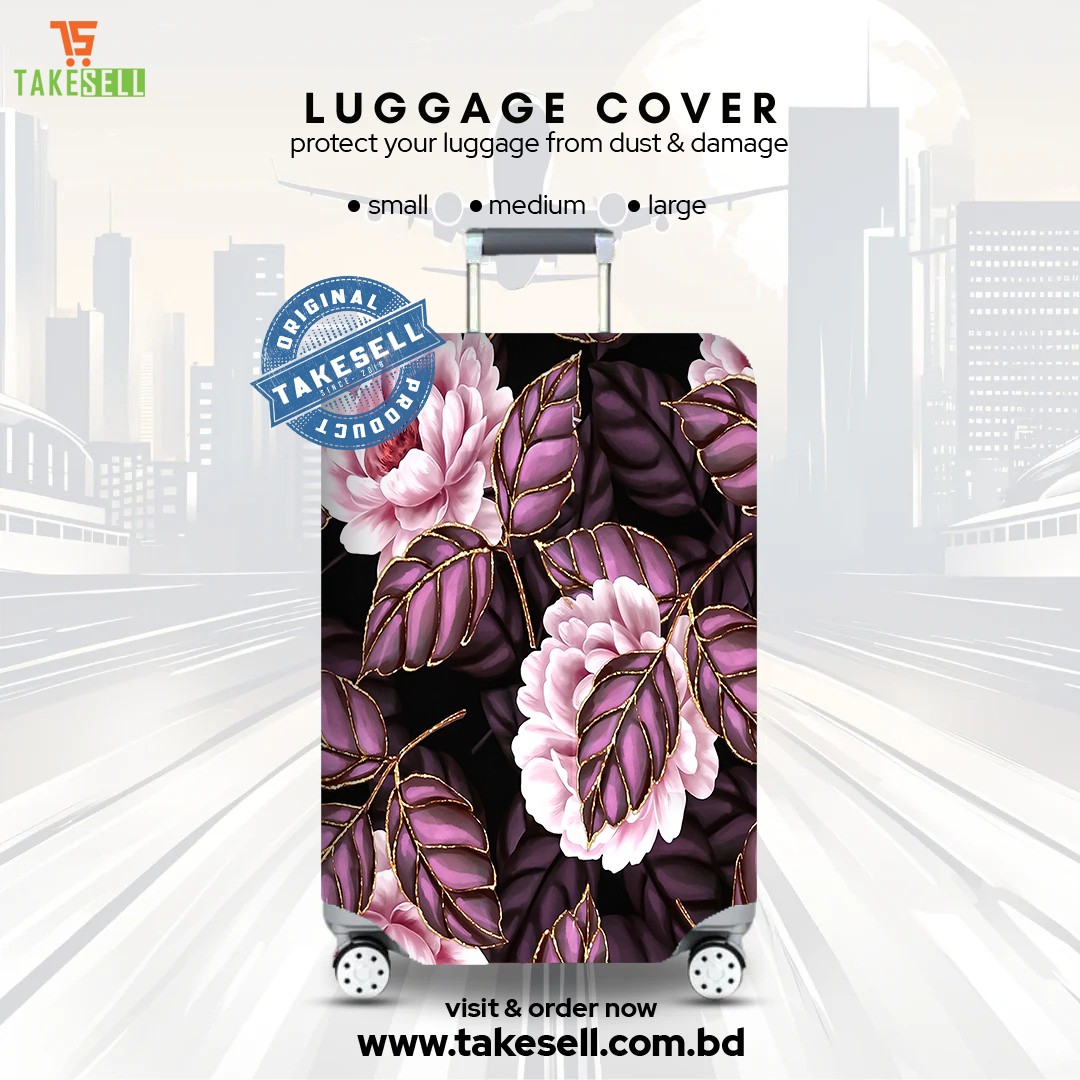 Midnight Orchid Lux Luggage Cover