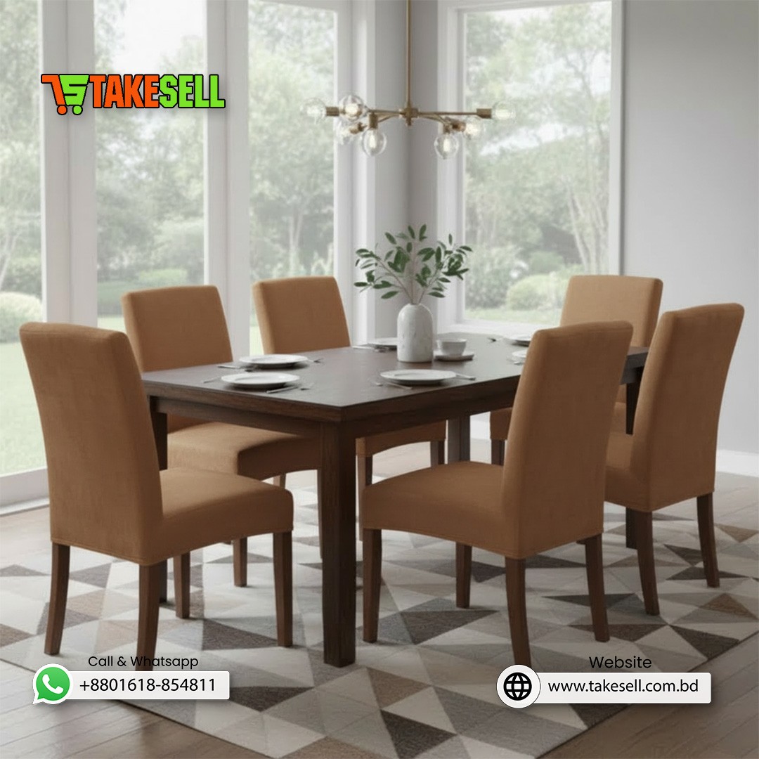 Brown velvet chair cover.