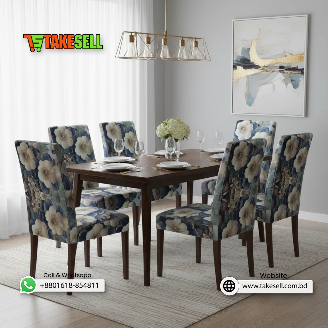 Magnolia Floral Stretch Dining Chair Cover 4pcs