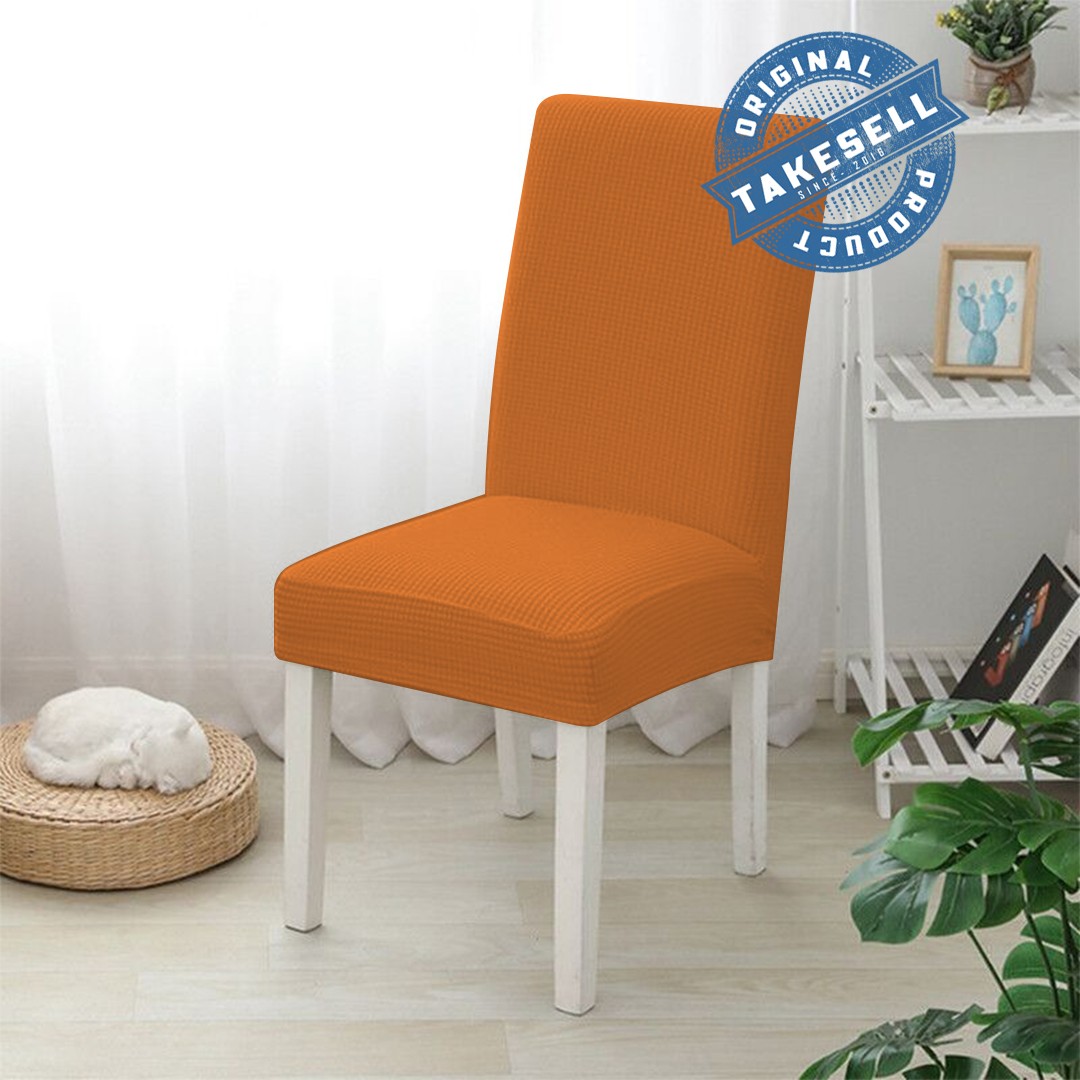 Sunset Glow Orange Honeycomb Chair Cover
