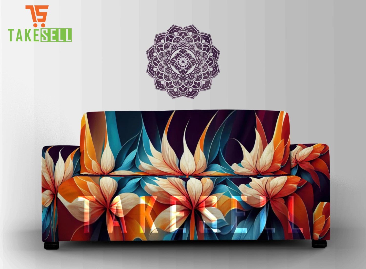 China Print Sofa Cover (2+2+1)