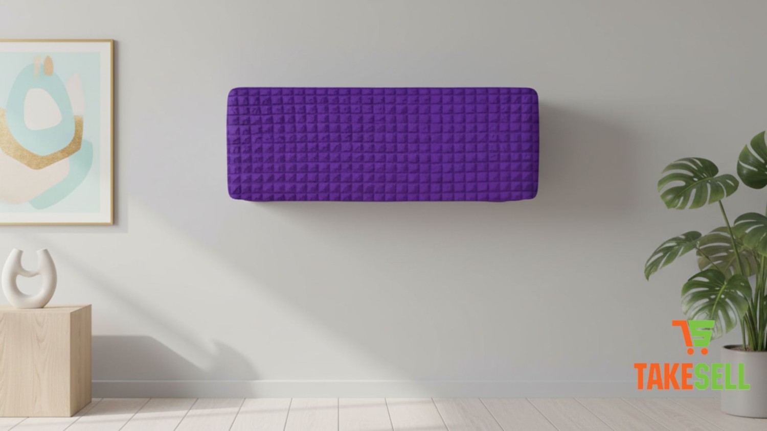 Purple Turkey Textured AC Cover
