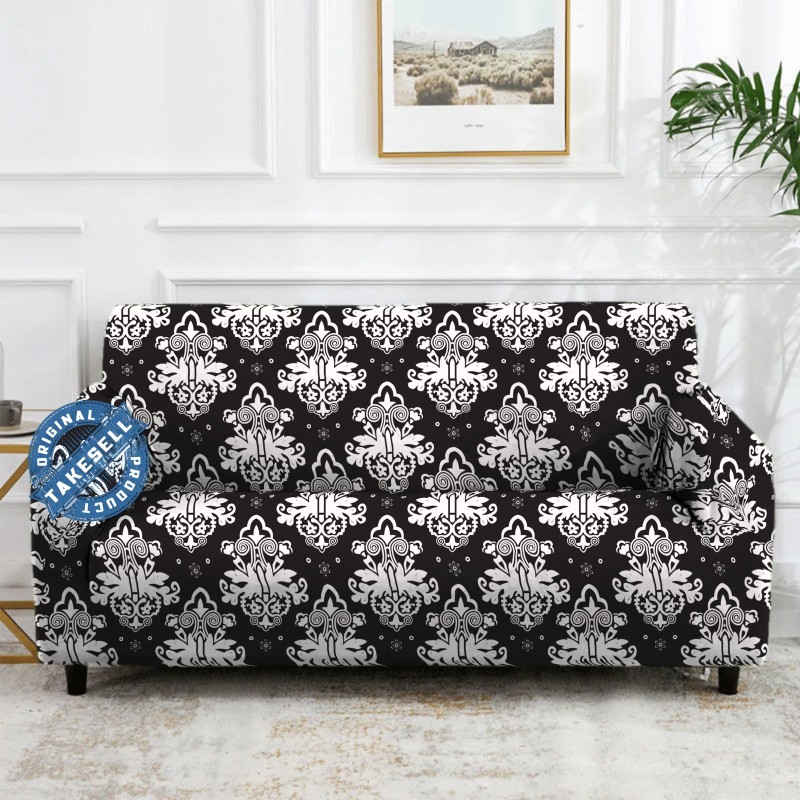 Royal Noir – Premium China Print Sofa Cover