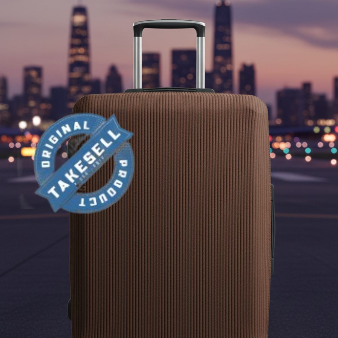 Chocolate Brown Honeycomb Luggage Cover