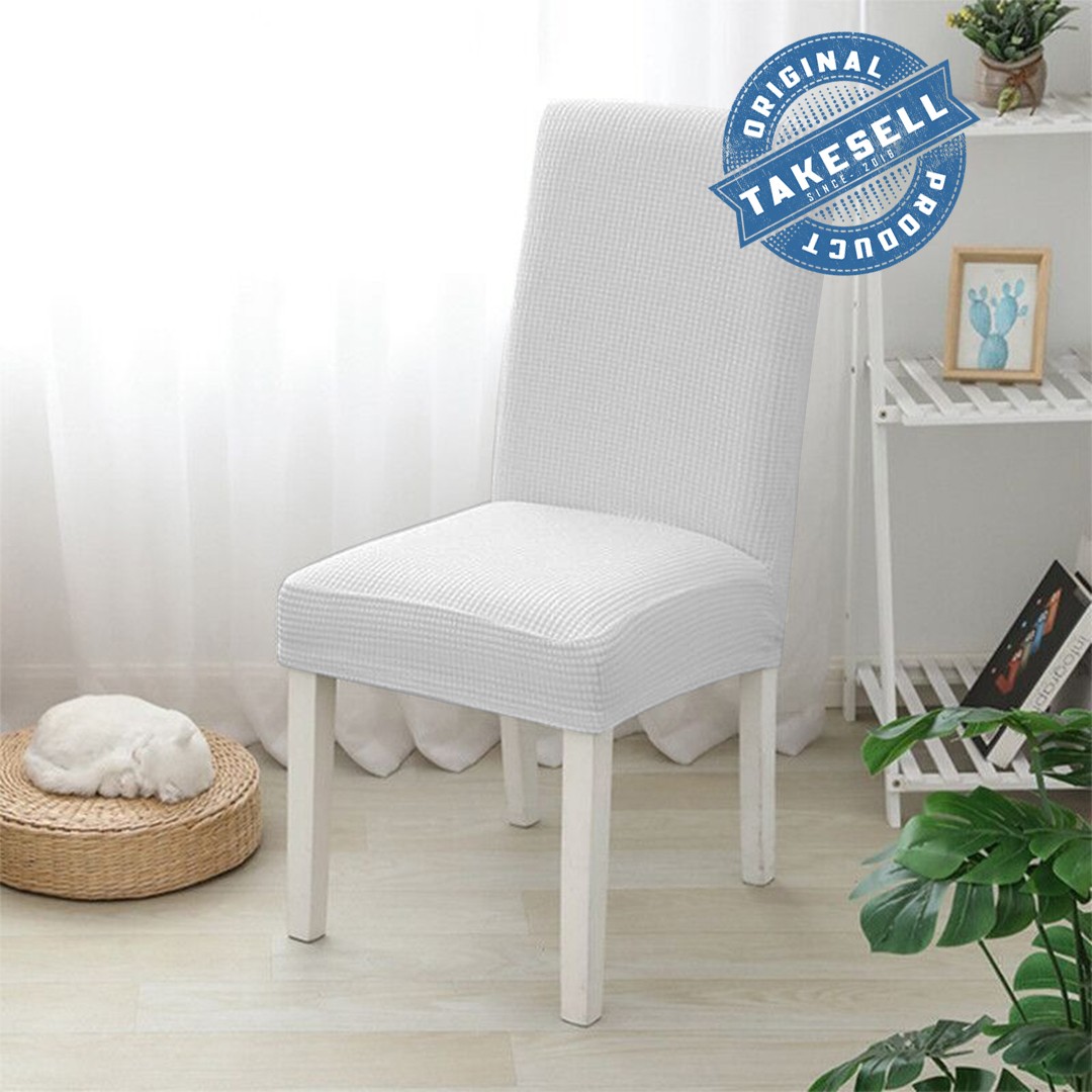 Pure Pearl White Honeycomb Chair Cover