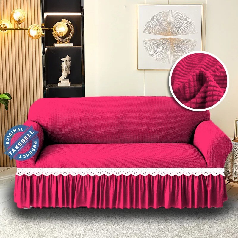 Combo Pack: Pink HoneyComb Frill Chair Cover