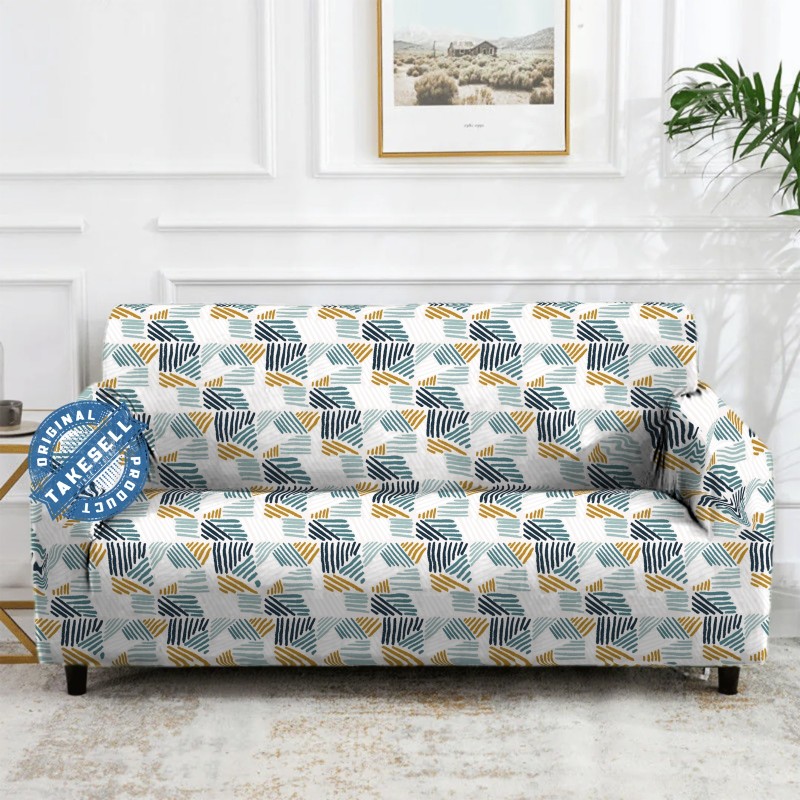 Atlas Lycra China Print Sofa Cover