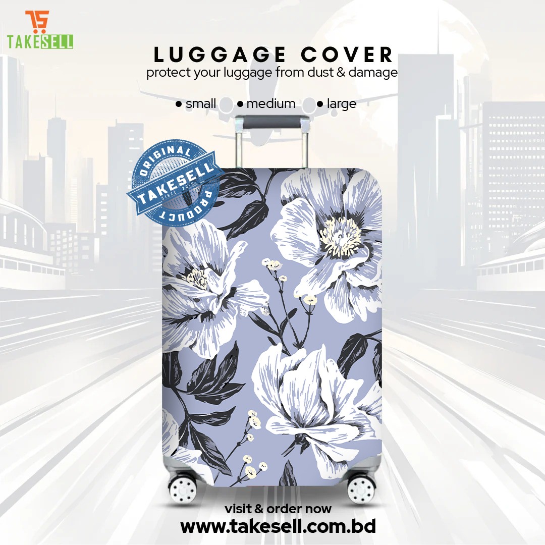 Moonlit Lavender Bloom Luggage Cover