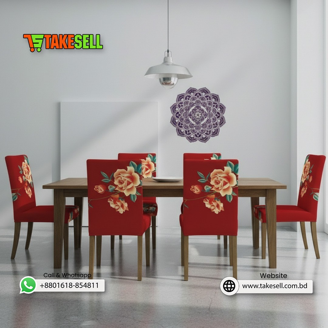 Vibrant China Print Chair Covers.(8pcs)