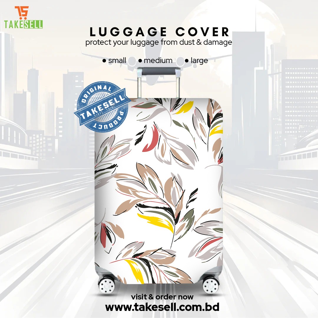 Sketched Botanical Drift Luggage Cover