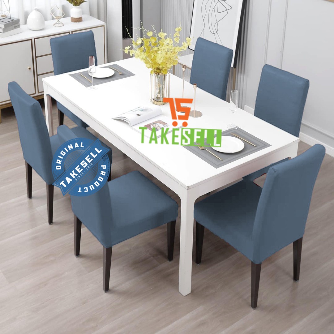 Premium  Ash Colour China Solid Fabrics Chair Cover.