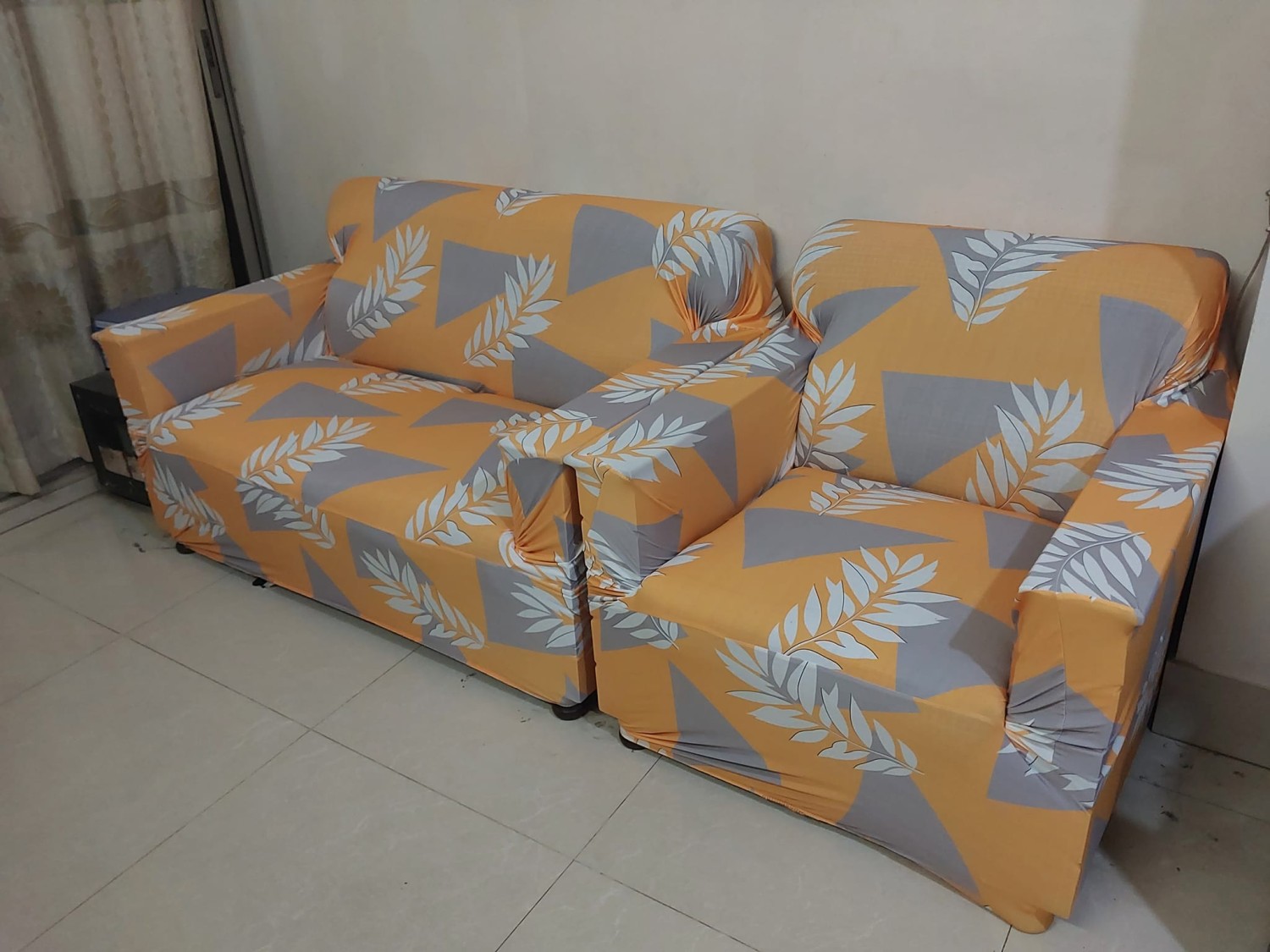 China Digital Print 2+1=3 Seater Sofa Cover