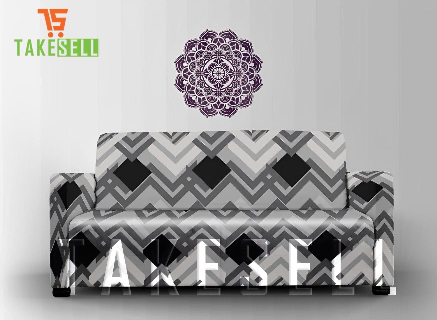 China Print Sofa Cover (3+2+1)