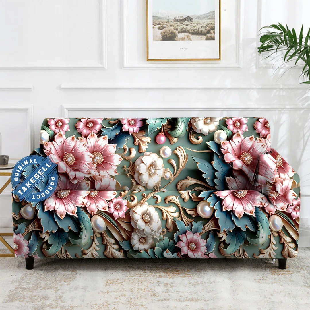 Ethereal Bloom Sofa Cover