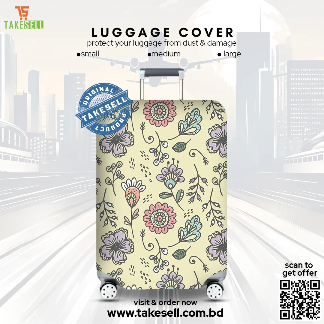 Motif Floral China print Luggage Cover