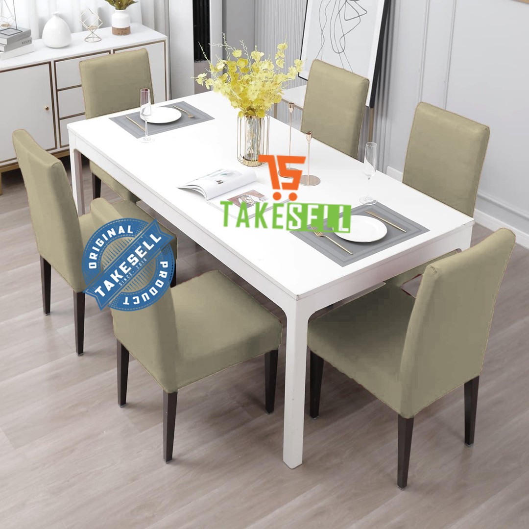 Affordable Cream Colour china Solid Chair Cover.