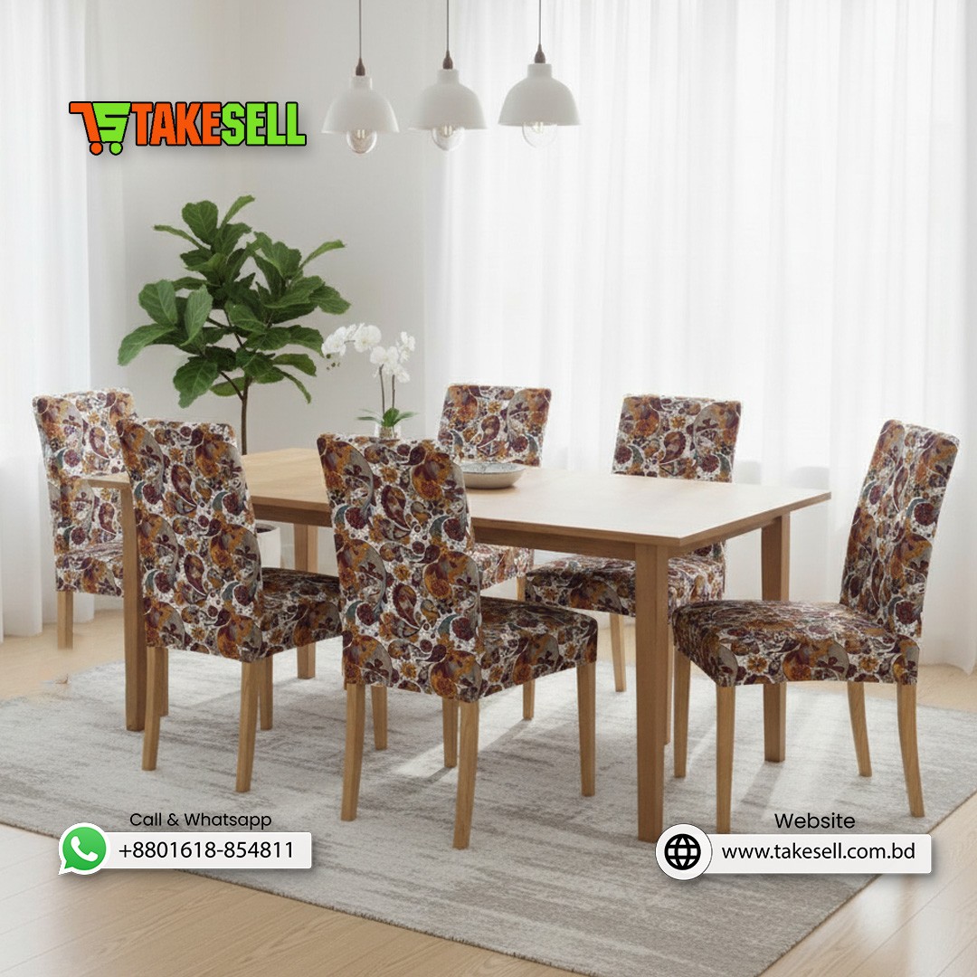 Earthy Tones Paisley Print Stretch Dining Chair Cover