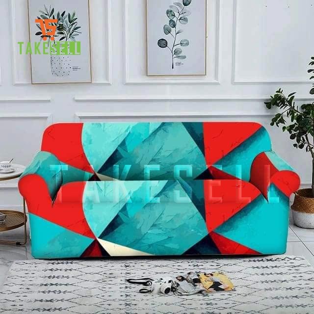 Stylish china print sofa cover.