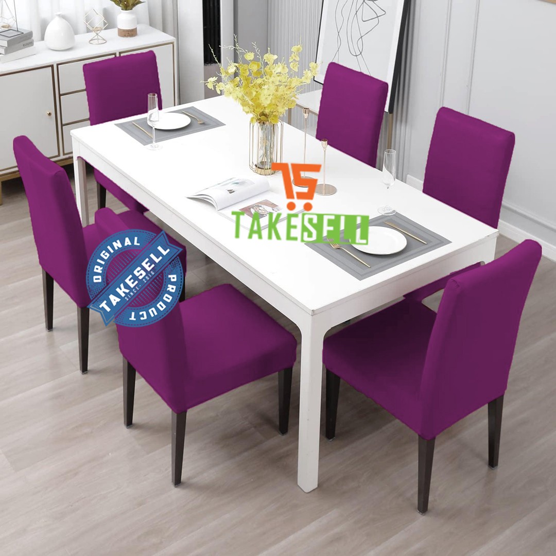 China Solid Fabrics Purple Chair Cover made by  Top Quality Materials.