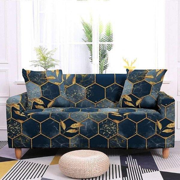 Modern Marble Pattern Sofa Cover with china stitch fabrics