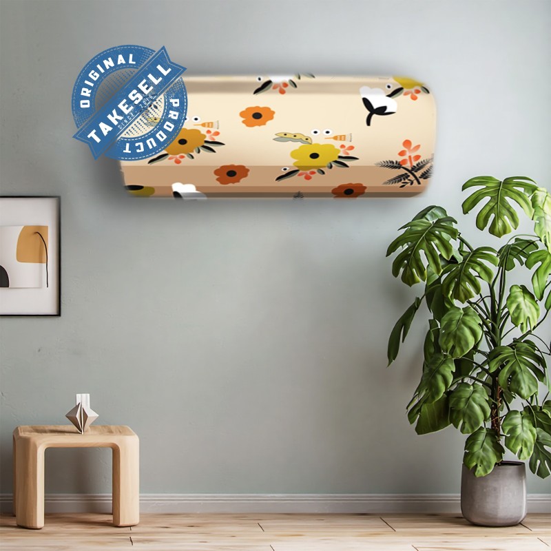 Champagne Lattice Split AC Cover