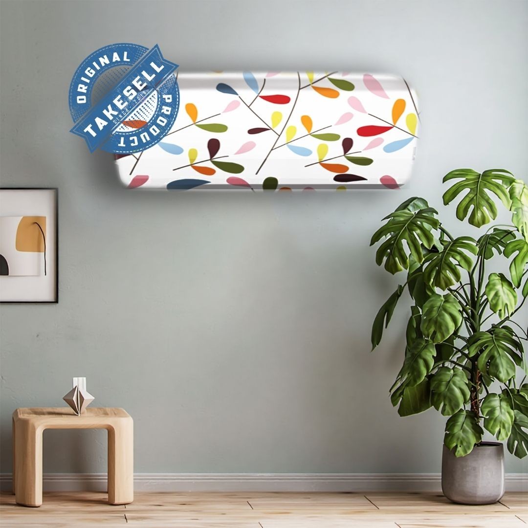 Multi-Color Scandi Leaf AC Cover