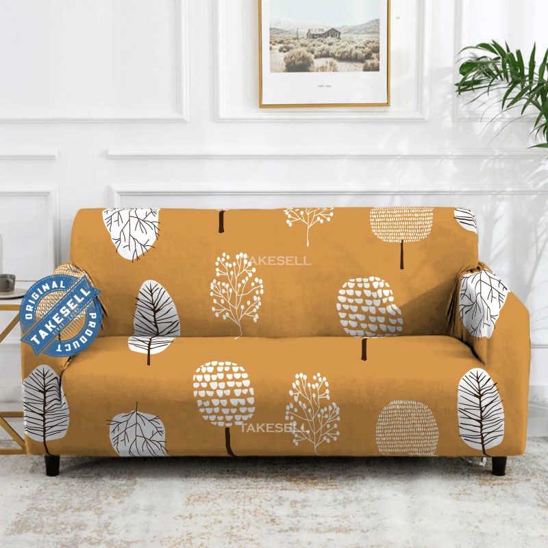 Mustard Forest Stretch Sofa Cover