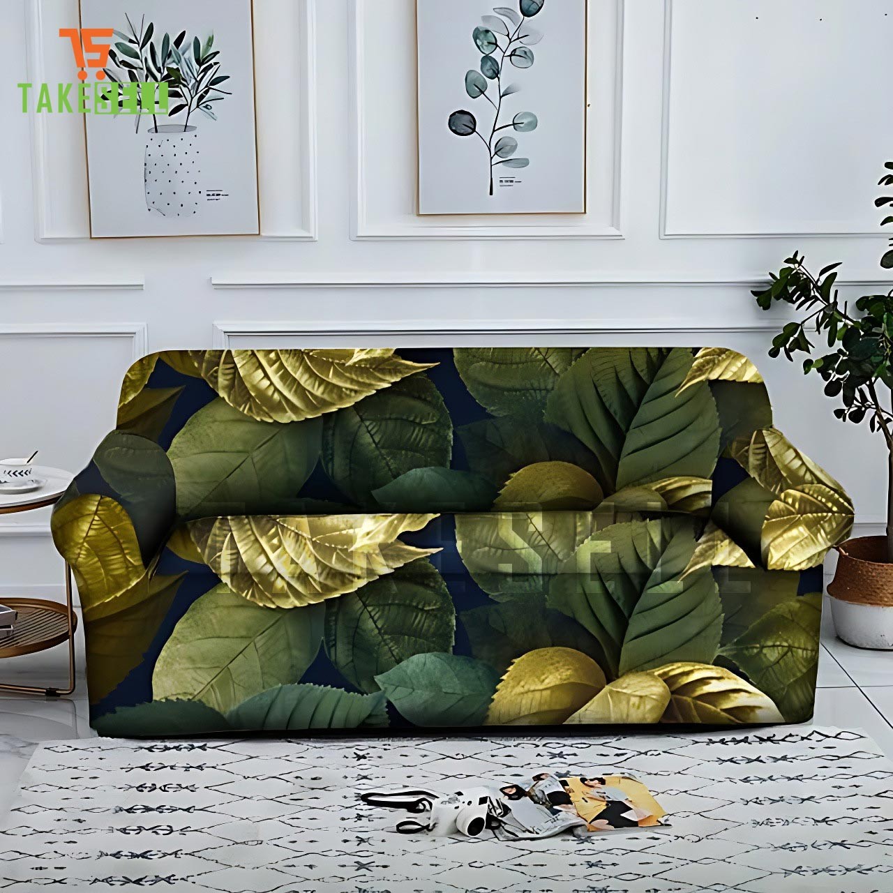 Colorful  China Print Sofa Cover