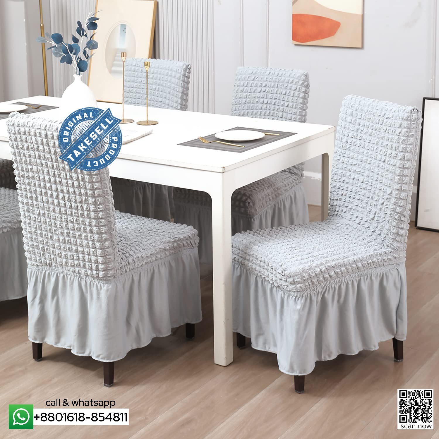 Turkey White Colour Chair Cover