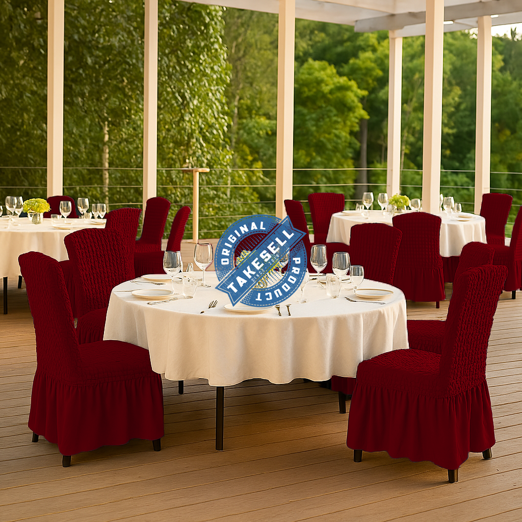 Buy Under 50 pieces Turkey Deep Maroon color Chair Cover