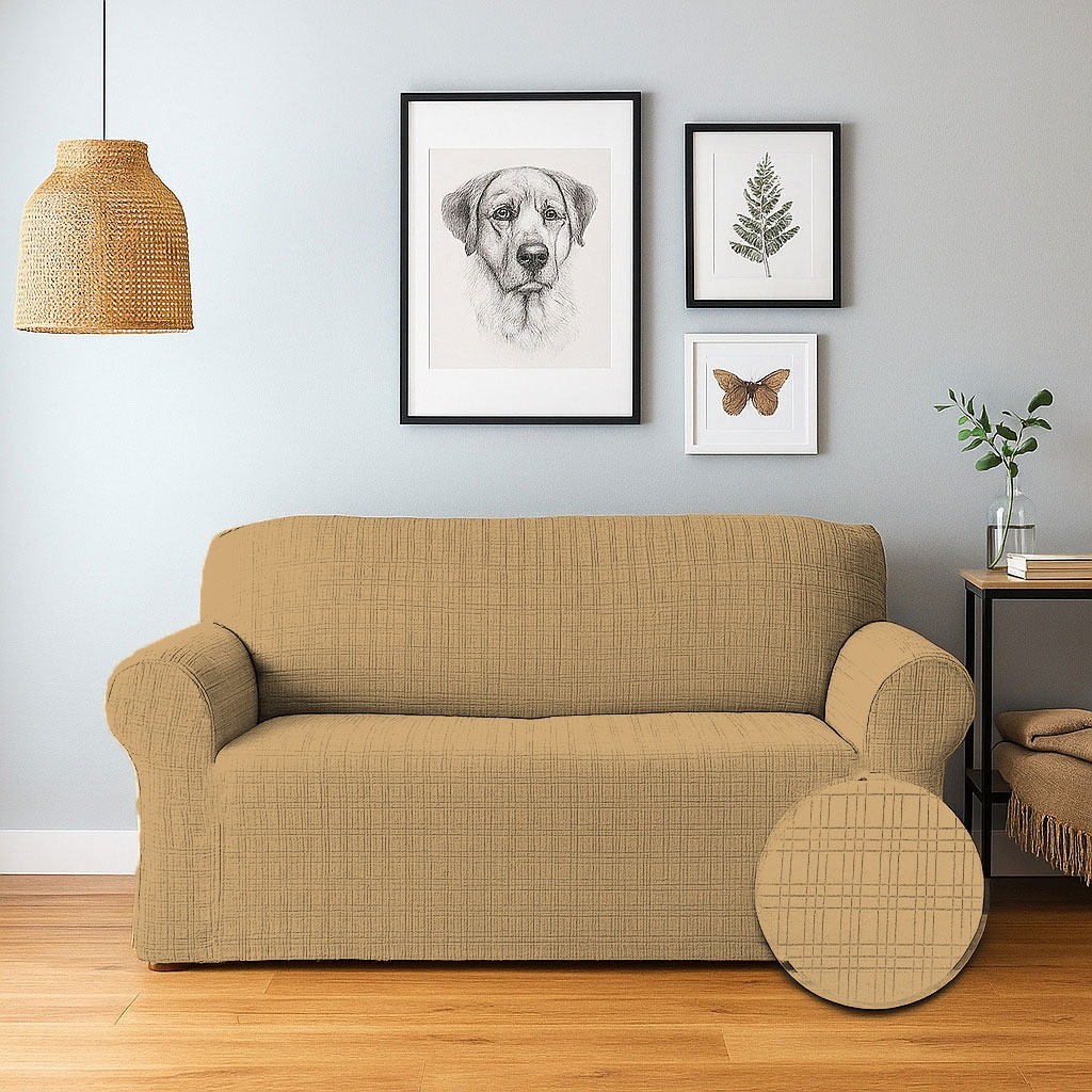 Brown Korean JLine Sofa Covers - ব্রাউন কোরিয়ান জেলাইন সোফা কভার