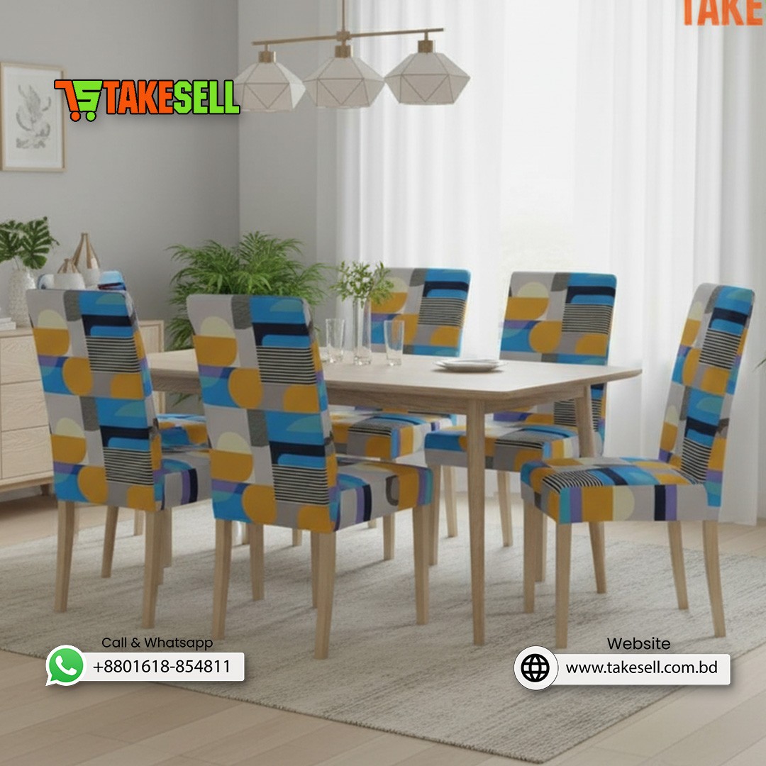 Mid-Century Modern Geometric Chair Cover