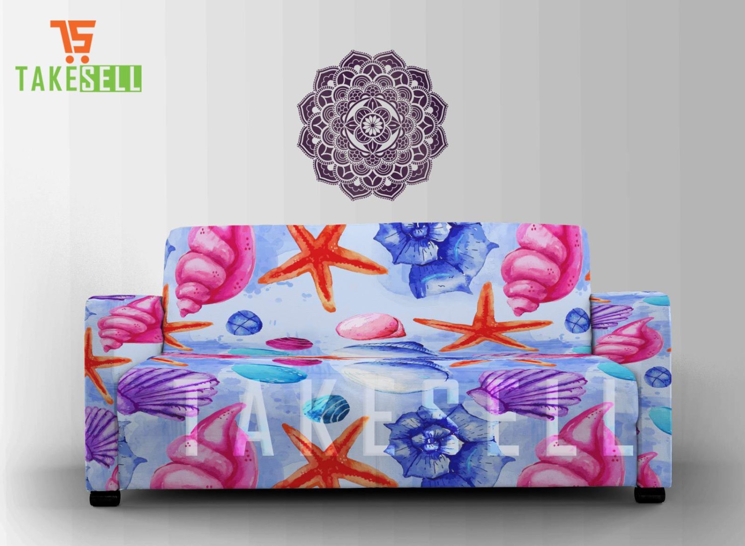 devan China Print Sofa Cover