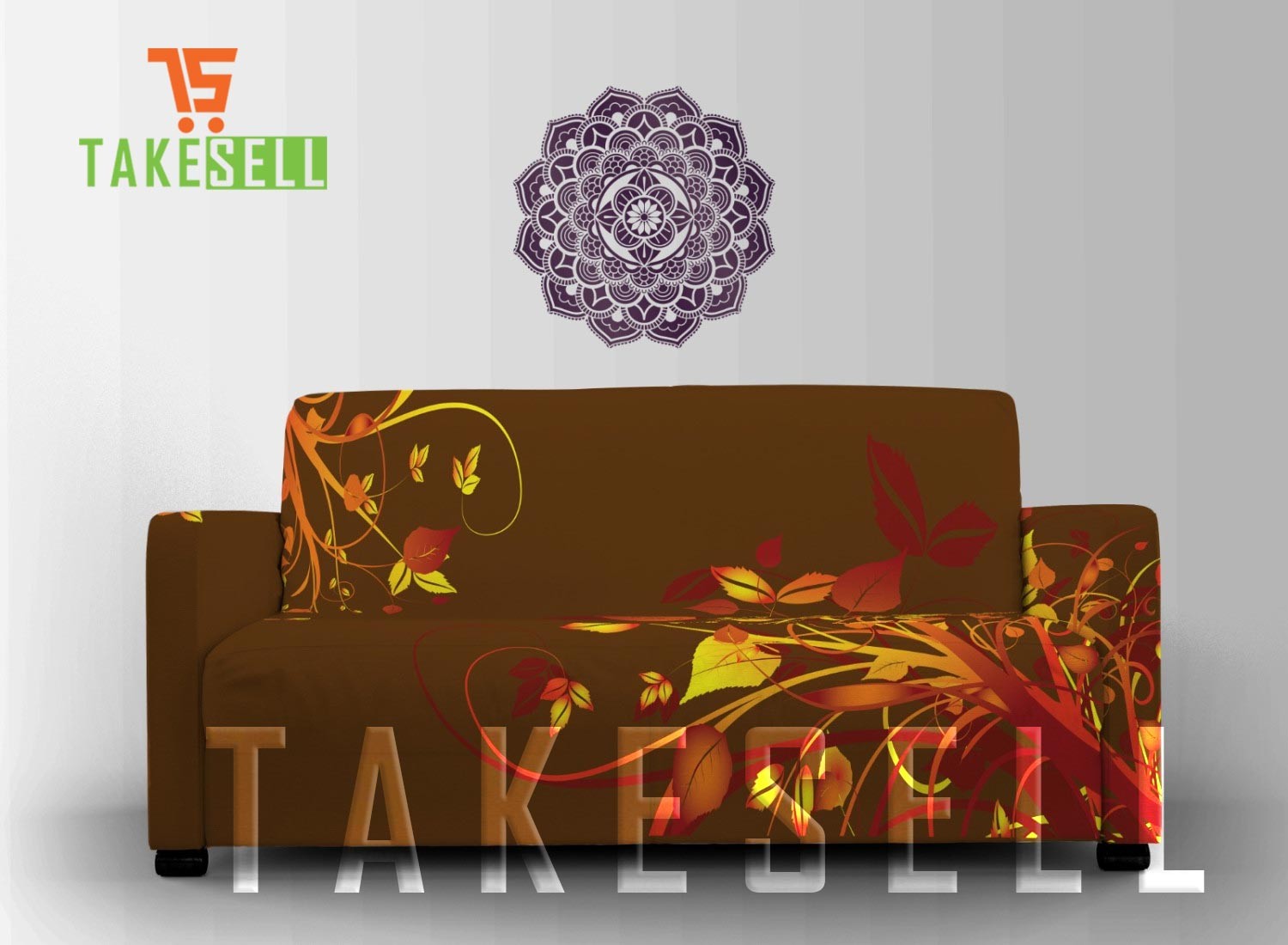 2+2+1 China Print Sofa Covers