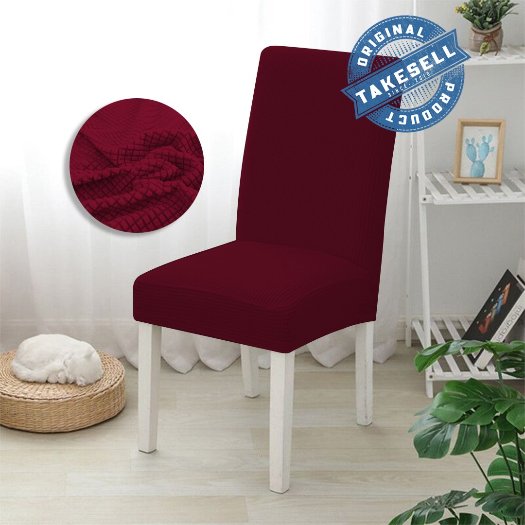 Maroon Majesty Honeycomb Chair Cover | Bold & Luxe