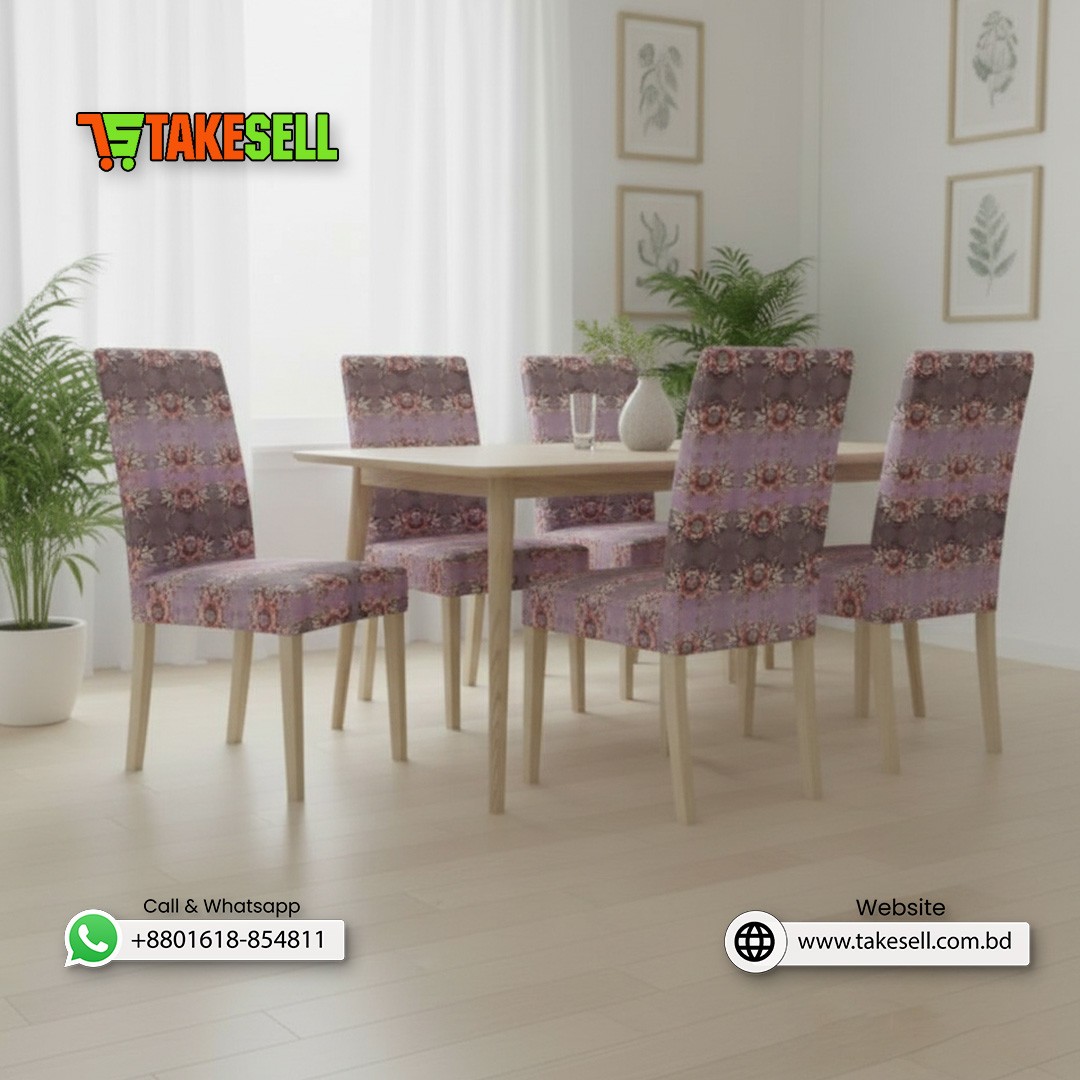 Roses Stretch Dining Chair Cover 4pcs