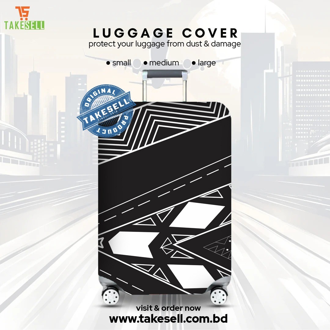 Abstract Geometric Roadway Luggage Cover