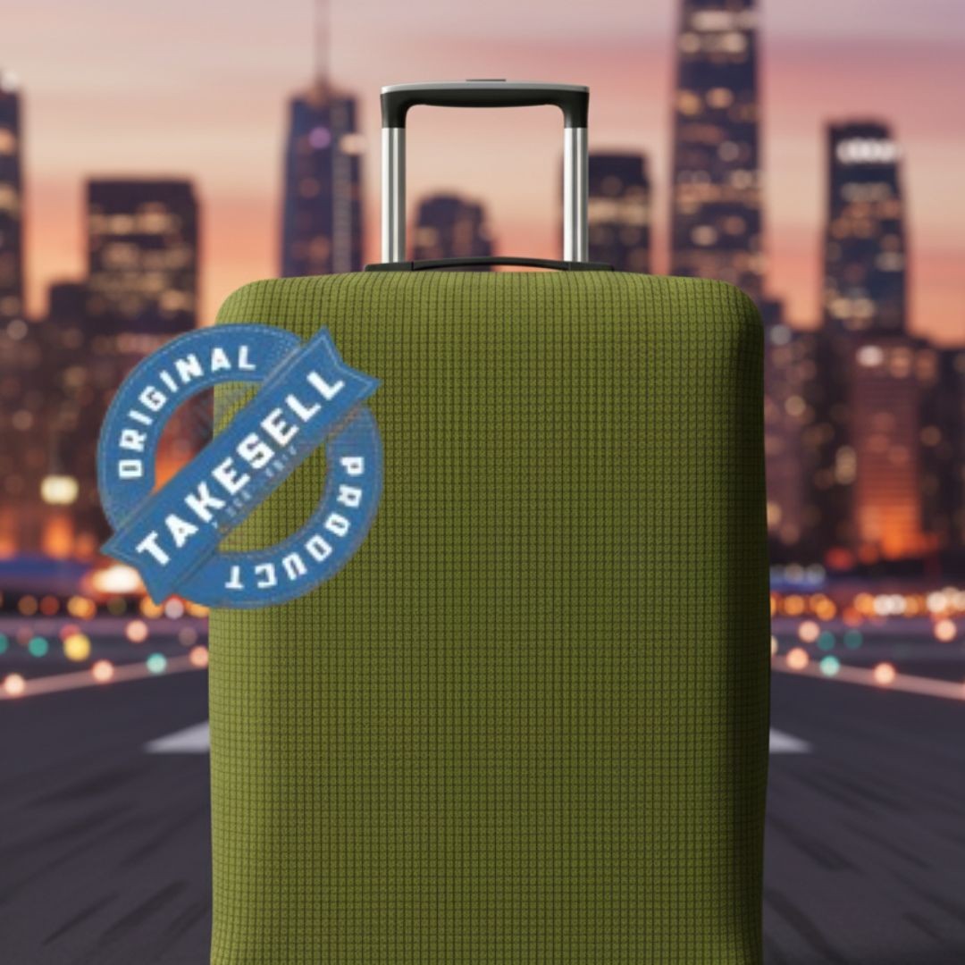 Military Green Honeycomb Grid Protective Luggage Cover