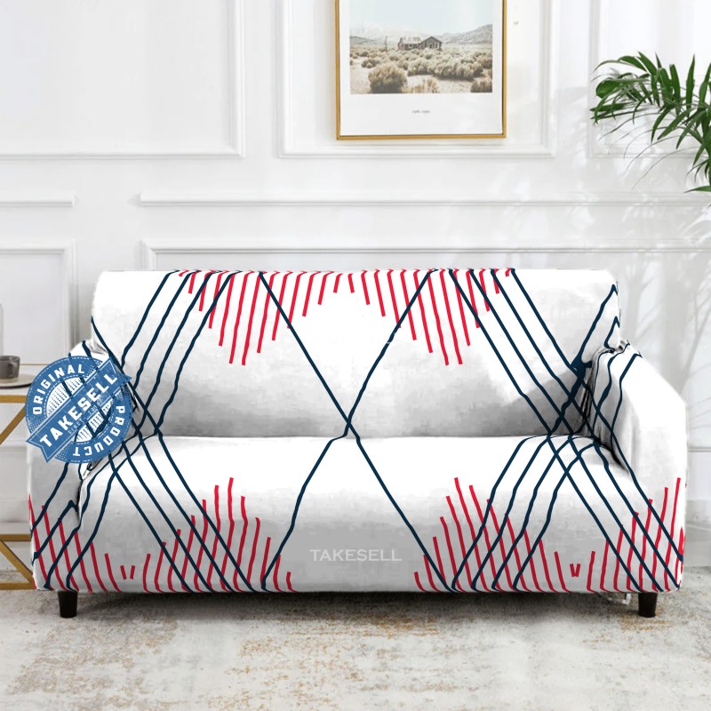Patriotic Pulse Stretch Sofa Cover