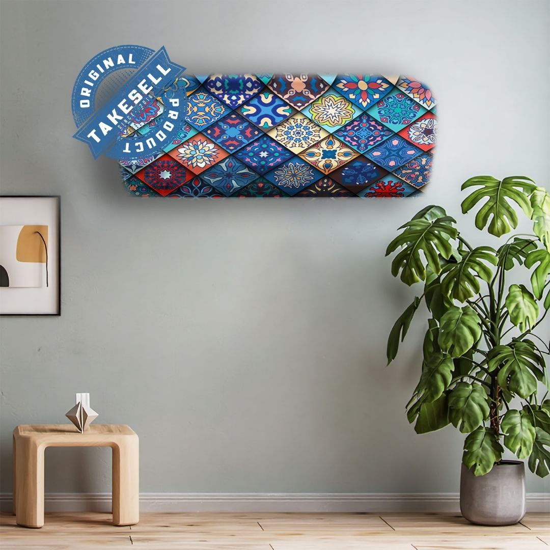 Vibrant Moroccan Tile AC Cover