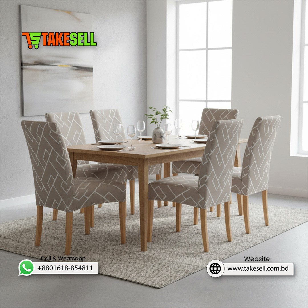 Geometric Stretch Dining Chair Cover 4pcs