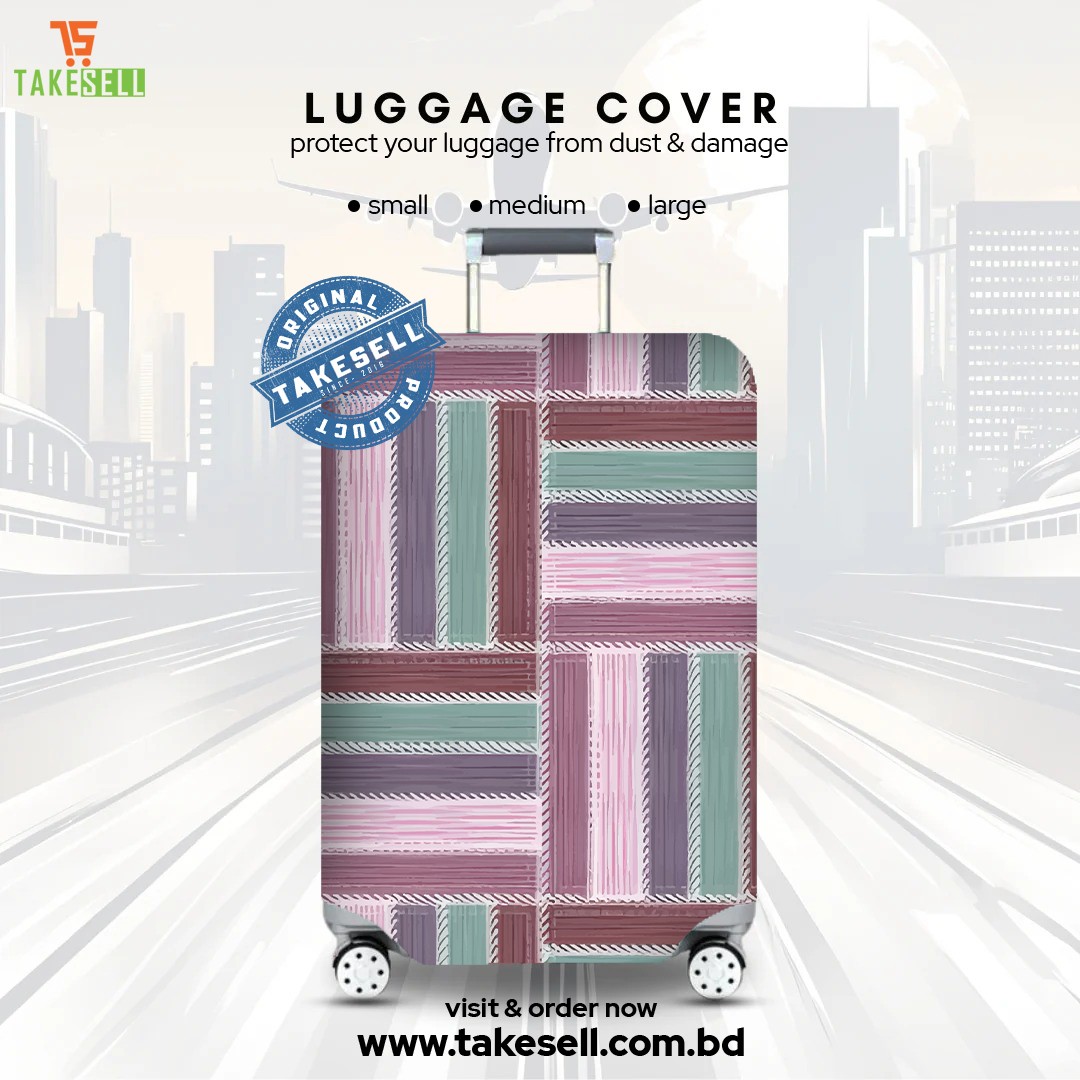 extured Pastel Weave Luggage Cover