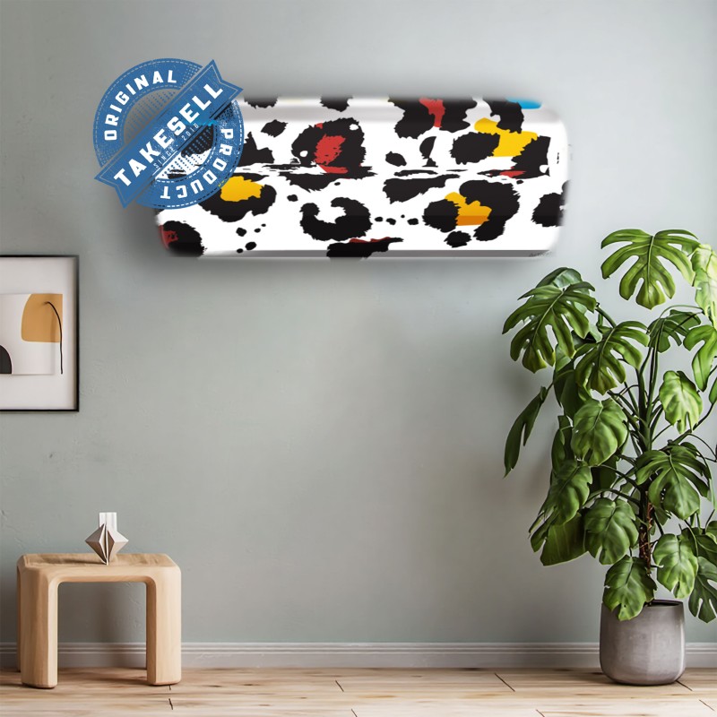 Pop Art Leopard Split AC Cover